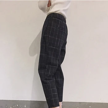 Bigsweety Derliaus Pledas Haremo Kelnės Harajuku 2021 Mados Moterų Elastinga Juosmens Kelnės Korėjos Stiliaus, Devynios Kelnes Pantalon Femme
