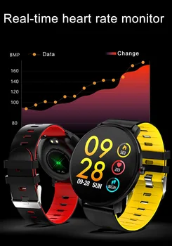 BINSSAW Visiškai Jutiklinis Ekranas IP68 Vandeniui daugiafunkcinio Sporto Smart Apyrankę Širdies ritmo Tracker Kraujo Spaudimas Smartwatch