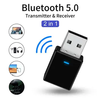 Bluetooth 5.0 Garso Siųstuvas, Imtuvas, Belaidis Adapteris Mini 3.5 mm AUX 