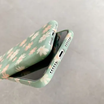 Boucho Derliaus Daisy Gėlių Telefono dėklas Skirtas iPhone 11 Pro Max XR XS Max 7 8 Plus X Kameros Apsaugos Minkštas DTD Galinį Dangtelį Coque