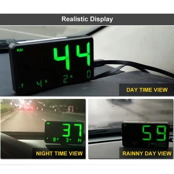 C80 Skaitmeninis Automobilių HUD Head Up Display GPS Spidometro Greičio Matuoklis greičio viršijimo Įspėjimo Aukštis Ekranas Automobilių Sunkvežimiai Motorc