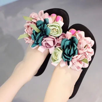 CEYANEAO Moterų kojinės, palaikykite skaidres ponios šlepetės čekijos vasaros sandalai beach platforma batai spalvinga gėlių dirželius