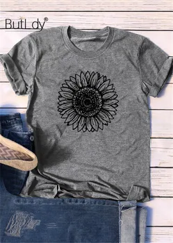 Chrysanthemum T-shirt Moterims Gėlių Grafikos Spausdinimo Vasaros T Shirts 2020 Atsitiktinis O-kaklo trumpomis Rankovėmis Viršūnes & Tees Moterų Drabužiai