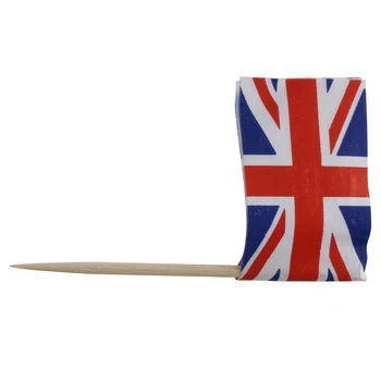 CNIM Karšto Sąjungos Jack Vėliavos Kokteilio Lazdeles, didžiosios Britanijos vėliava dantų krapštuką - 50 Pak - Idealus Šalys Grilis Karalienės Jubiliejus