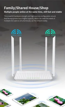 COMFAST WiFi Router Dual Band CF-N3 V3 1200Mbps Dual-Band 2.4/5 ghz Gigabit ethernet Belaidžio ryšio Imtuvas Kartotuvas su 4x Didelio jautrumo Antena