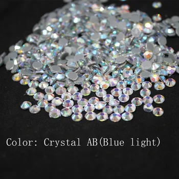 Crystal AB(mėlyna) GR6-SS10 Mašinos Stiklo Medžiaga, DMC Pataisų Cirkonio Flatback Stiklo Drabužių Dekoravimas