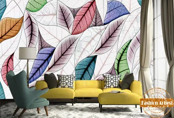 Custom amerikos meno spalvos palikti tapetai, freskos lapai perduoti tapybos tv sofa-lova, miegamojo kambarį, kavinė, baras, restoranas biuras