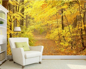 Custom pobūdžio sienų freskomis, mišką, saulės takas, kraštovaizdžio miegamajame TV, KTV sienos Tekstilės sienų dangos papel DE parede