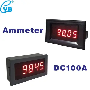 DC 100A Srovės Matuoklis Skaitmeninis LED Ammeter Maitinimo šaltinis DC 5V (12V 24V Visiškai uždaro, Pusiau Uždaro Tipo 4 1/2 Ekranas DC Amperemetro
