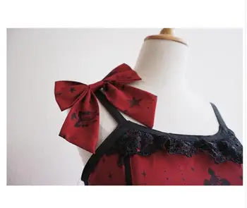 Derliaus saldus lolita dress mielas spausdinimo nėrinių bowknot viktorijos suknelė kawaii girl gothic lolita jsk princesė loli jsk cos