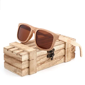 Derliaus vyriški akiniai nuo saulės mediniai Kelionės paplūdimį Moterys Prekės Dizaineris Poliarizuota UV400 Bambuko medienos akinius Oculos de sol mascu
