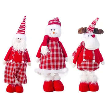 Didelis Dydis Kalėdų Lėlės Ištraukiama Santa Claus Sniego Briedžių Žaislai Kalėdos Figūrėlės Kalėdų Dovana Vaikas Raudona Kalėdų Eglutės Ornamentu Naujas