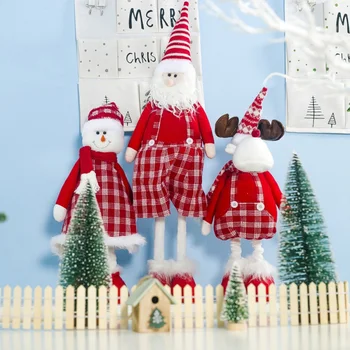 Didelis Dydis Kalėdų Lėlės Ištraukiama Santa Claus Sniego Briedžių Žaislai Kalėdos Figūrėlės Kalėdų Dovana Vaikas Raudona Kalėdų Eglutės Ornamentu Naujas