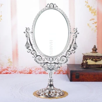 Didelis HD Europos makiažo veidrodėliai darbalaukio retro dvigubai princess tualetinis staliukas top veidrodis