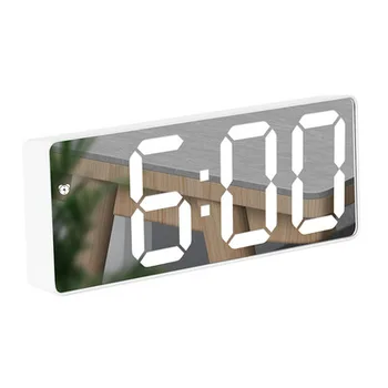 Didelis LCD Ekranas Analoginis Skaitmeninis Laikrodis Kambarį Usb Signalizacija Skaitmeninis Laikrodis, Veidrodis, LED Relogio De Mesa Elektroninių Dalykėlių, BF50DC