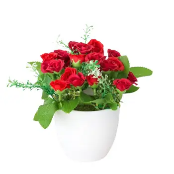 Dirbtinių Rožių Netikrą Gėlių Bonsai Vazoninių Ornamentu Namų Kavinė, Dovanų Parduotuvė Dekoro