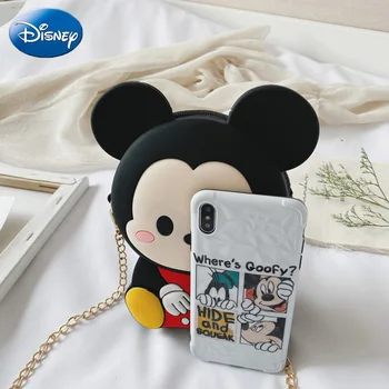 Disney Maišą Naujų Animacinių filmų Mielas Peliukas Silikono Mobiliojo Telefono Maišelį Tėvų Krepšys su pokyčiais Krepšys