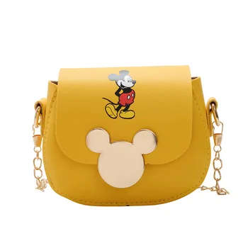 Disney mickey mouse pu messenger pečių maišą naują maišelį moterų mini vaikų monetos rankinėje mados Mickey modelis grandinės krepšys