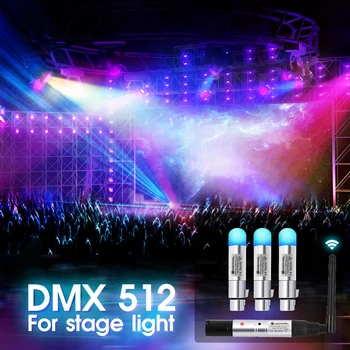 DJ Disco DMX512 Dfi 2.4 G Bevielis Siųstuvas šviesos kontrolės DMX Belaidžio Imtuvo LED žibintai Scenos Šviesos PAR Šviesos