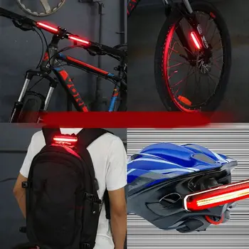Dviračio šviesos Dviračių šviesos diodų (LED) Žibintai Dviračių USB įkrovimą, super šviesus uodegos žiburiai dviratį