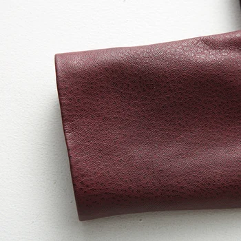 Džiovindami grūdus natūralus avikailis odos striukė moterims užtrauktukas kišenės realus odos, kailio viršutiniai drabužiai 2018 m. rudenį, žiemą
