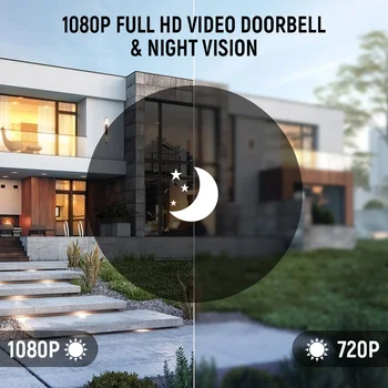 EKEN V7 Belaidžio WIFI Smart Video Doorbell 1080P Naktinio Matymo Vaizdo PIR Judesio Domofonas Saugumo Kameros Paramos APP Kontrolės