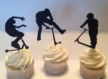Ekstremalių Paspirtukas baby shower gimtadienio cupcake rėžtuvės šalies pyragas apdaila spurga maisto susitvarko