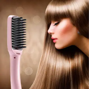 Elektriniai Plaukų Tiesinimo Šepečiu Plaukų ištiesinimo priemonės Šukos Joninis Plaukų Šepetys Lygintuvai Hairbrush LCD Formavimo Šukos Šildymo Šukos