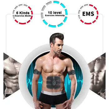 Elektros raumenų stimuliatorius kūno pilvo mašina Exerciser treneris lieknėjimo diržas ems treneris masažas