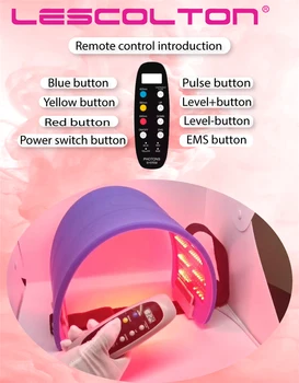 EMS LED Fotonų Šviesos Veido Kaukė Anti-Senėjimo Spuogų, Raukšlių Pašalinti Terapijos Lempa Odos Atjauninimo PDT EMS Svorio Mašina