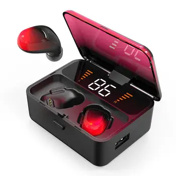 ES01 TWS Ausinių Touch Control Wireless Portable Tris-Elektra Su Skaitmeniniu Ekranu, 
