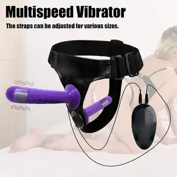 Esbian Pora Strapon Dvigubą Vibratorių Sekso Žaislas, Skirtas Moterų Kelnaitės Itin Elastingas Diržas Dirželis Ant Didelis Dildo Sekso Produktai Vibratorius