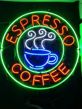 Espresso Kavos Stiklo Neoninės Šviesos Ženklas, Alaus Baras