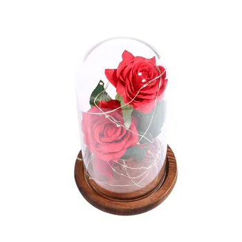 Festivalio Gimtadienio Dovana Romantiška Modeliavimas Rose Stiklo danga Led Mikro Kraštovaizdžio Valentino Diena, Motinos Diena Dovana