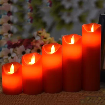 Flameless led raudona žvakė pateikė parafinas,elektroninių žvakių šviesos,Vestuvių Dekoravimas,Helovinas rekvizitai,Kalėdų Žvakių Lemputė