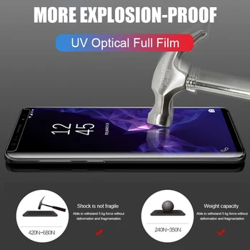 FLOVEME UV Grūdintas Stiklas Samsung Galaxy S20 Plius S20 100D Visą Skystųjų Screen Protector For Samsung S20 Ultra Stiklo Plėvelės