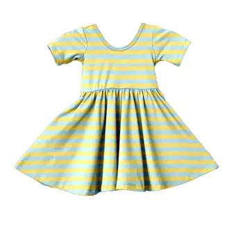 FPZIPE 2020 Naujas Vasaros Vaikų Girl Dress Baby Girl Juostele Trumpas Rankovės Vaikas Drabužius Atsitiktinis Šalies Atsisukti Suknelė 2-7T Princesė Suknelė