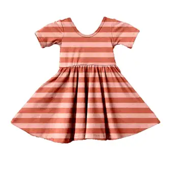 FPZIPE 2020 Naujas Vasaros Vaikų Girl Dress Baby Girl Juostele Trumpas Rankovės Vaikas Drabužius Atsitiktinis Šalies Atsisukti Suknelė 2-7T Princesė Suknelė