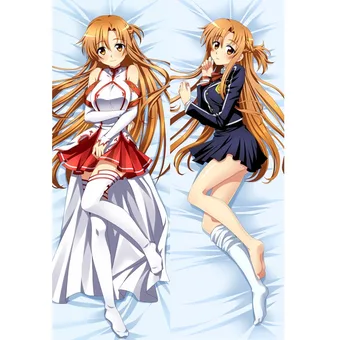 Funda de almohada en línea de Anime Kardas Meno Kirito Yuuki Asuna Dakimakura, Seksualus, 3D, doble cara, para cama, funda de almohada