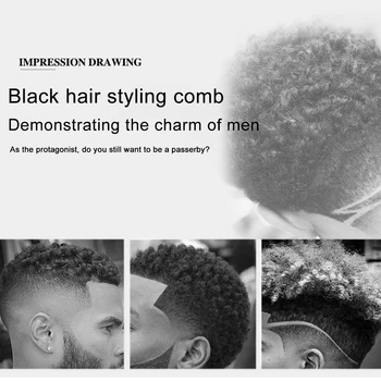 Garbanotas Nerijos Šukuosenos Plaukų Pasiimti Šukos Įterpti Stilius Įrankis Profesinės Detangle Platus Dantų Afro Perukas Nerūdijančio Plieno Afrikos