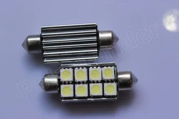 Geriausia kaina pardavimo 10 vnt 42mm 5050 8SMD Balta LED Lempa Automobilių Šviesos F-estoon Dome Lemputes DC12V Didmeninės