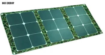 GGX ENERGIJOS 60Watt Saulės Skydelis Sunpower Saulės Elementų Veidrodėliai Saulės Audinys Įkroviklis, Krepšys Nešiojami Saulės Baterijų Rinkinys Kempingas, Žygiai