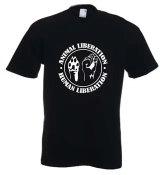 GYVŪNŲ IŠLAISVINIMO T-SHIRT - Vegetarų, Veganų Teisių Bandymų Politinių Cool Atsitiktinis pasididžiavimas marškinėliai vyrams Unisex Naujas Mados marškinėlius