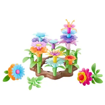 Gėlių Sodo Pastatas Žaislai - Sukurti Puokštė Gėlių Išdėstymas Playset Kūdikiai ir Vaikai, Amžius 3, 4, 5, 6 Metų G