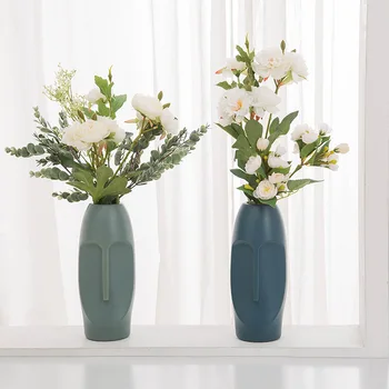 Gėlių Vaza Namų Apdailos Plastikinė Vaza Baltos spalvos Imitacija Keramikos Vazonas Gėlių Krepšelis Šiaurės Apdaila, Vazos Gėlėms