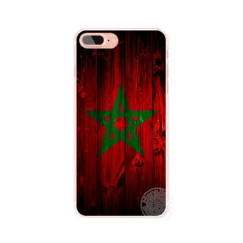 HAMEINUO Marokas vėliavos Maroko mobilųjį telefoną Padengti case for iphone 4 4s 5 5s SE 5c 6 6s 7 8 X plus