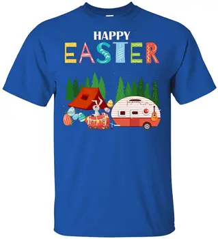 Happy Easter Bunny Kempingas T-Shirt Naujokų Vasaros Cool Vyrai Tee 