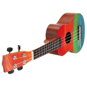Havajų Ranka-Dažytos Combo 21 Ukulėle Juoda Sopranas 4 Stygos Uke Bass Styginis Muzikos Instrumentas, Puikiai tinka Pradedantiesiems