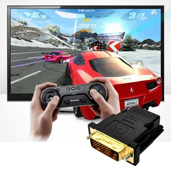 HDMI Konverteris HDMI moterį, DVI-D 24+1 Pin Male 1080P HDTV Adapteris Jungiklis, skirtas PC, PS3 Projektorius, TV, HDTV, Box Black Lengvas