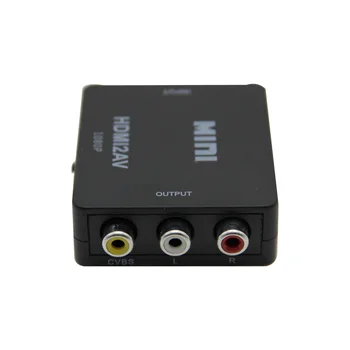 HDMI suderinamus RCA/AV CVBS Vyrų Audio Video Converter Adapteris Box HDMI2AV NTSC PAL Composite Kabelį Scaler 1080p TV